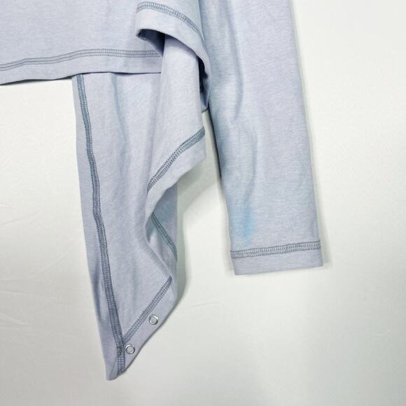 Ivivva by Lululemon Girls 8 Blue Open Front Charm Cardigan Convertible Wrap Top - Picture 6 of 10